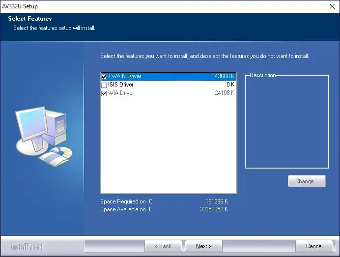 Установка драйвера для Avision AV320E2+ шаг 2