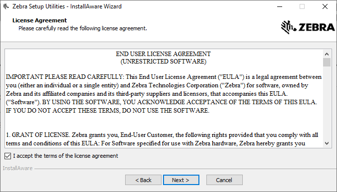 Установка драйвера для Zebra Cameo 3SC шаг 1